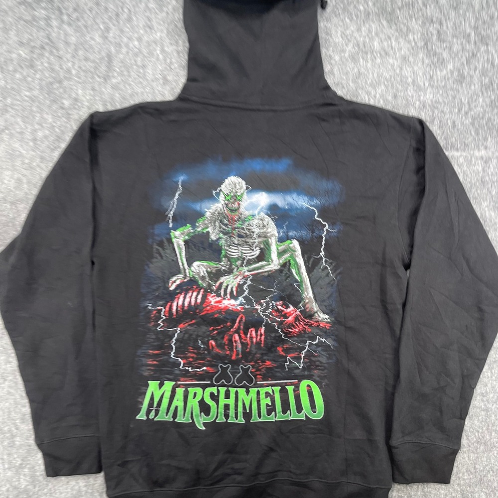Marshmello Hoodie Mens Medium Monster Merchandise Black Graphic EDM